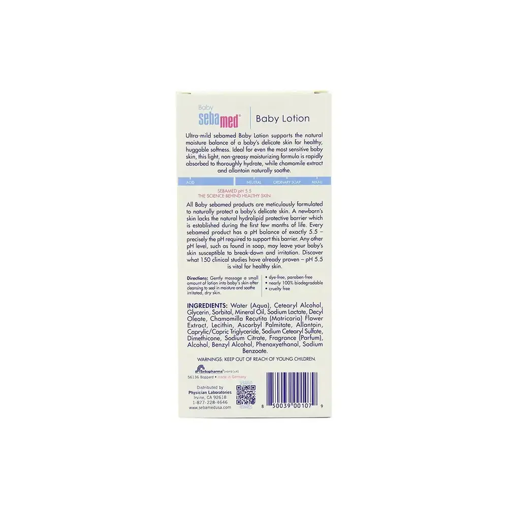 Sebamed Moisturizing Baby Body Lotion with Camomile 200ml, pH 5.5 - HC0108 - Image 3