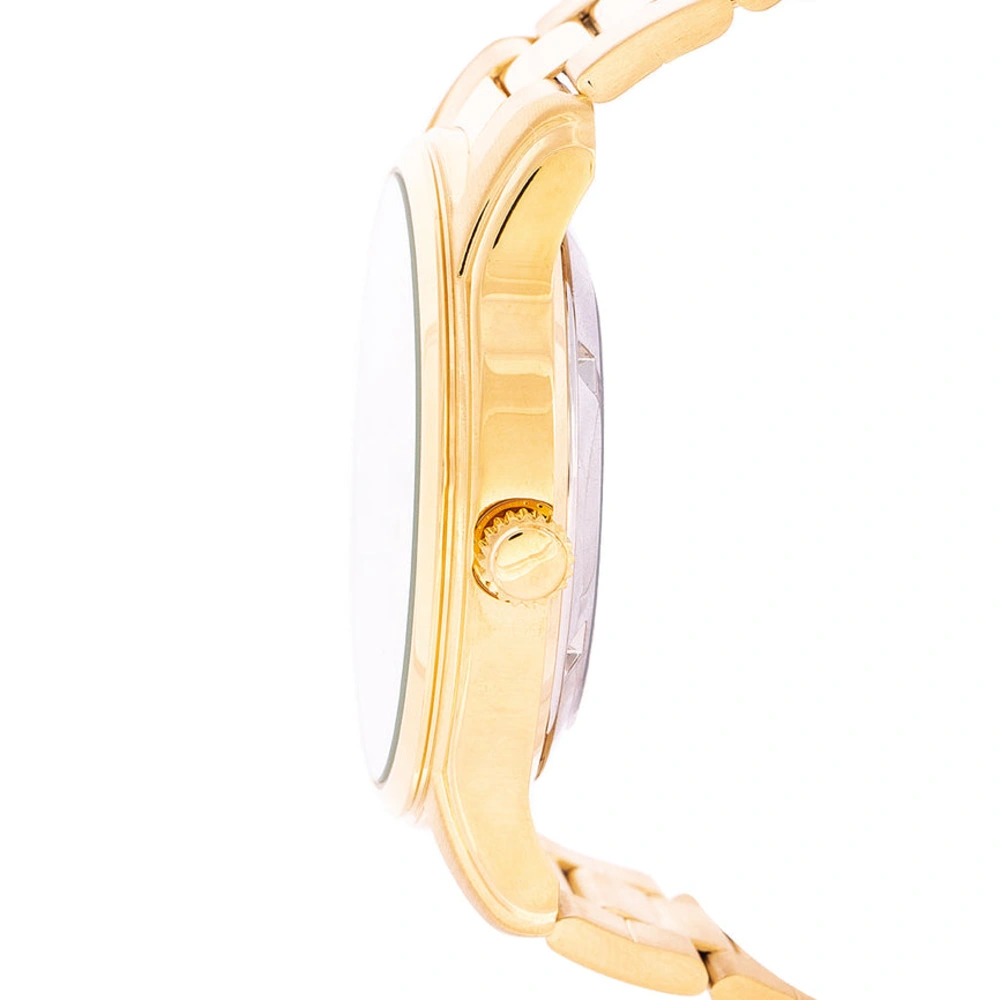 Seiko 5 Automatic Mens Watch 42mm, Gold Dial, Gold-Tone Stainless Steel Bracelet, Day Date, 50M Water Resistant, See-Through Case Back, Gold - SNKP20K1 - Image 5