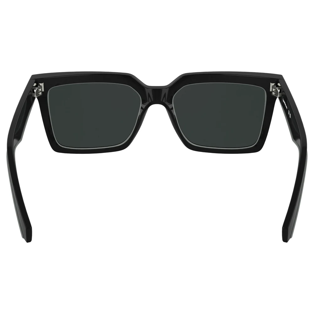 Calvin Klein Jeans Unisex Modified Rectangle Sunglasses Bold Black Bio-Injected Frame with Grey Lenses and CK Monogram Temples - CKJ25602S.001 - Image 5