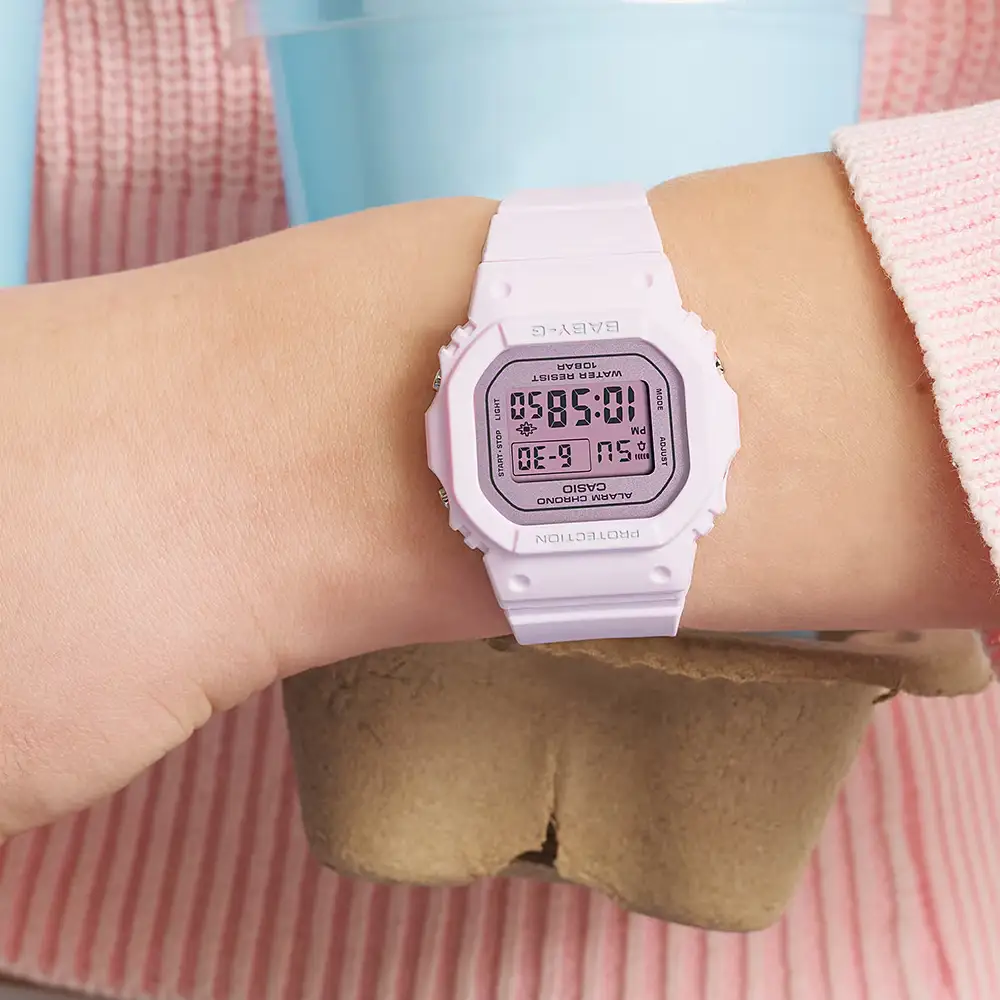 Casio G-Shock Womens Digital Watch, Shock Resistant, 100-Meter Water Resistant, Pink Resin Band, LED Backlight - BGD-565SC-4BDR - Image 3