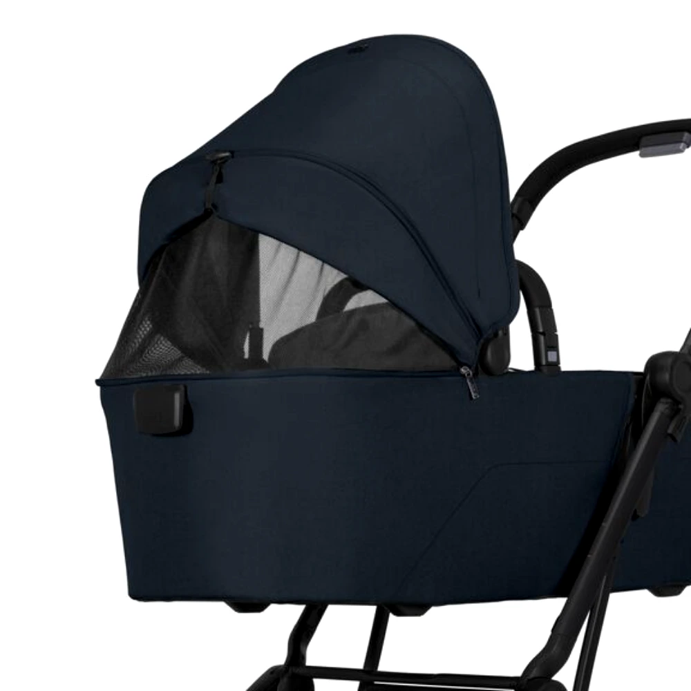 Joolz Aer2 Cot Foldable Baby Carrycot, Self-Standing Fold, Breathable Mattress, UPF 50+ Hood, Newborn, 3.9kg, Dark Navy Blue - 320055 - Image 4