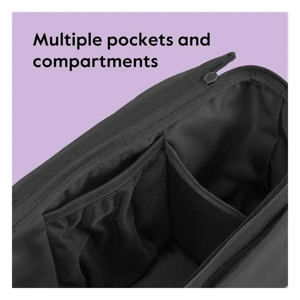 Joolz Compact Stroller Organiser, Magnetic Clip-On Handlebar Bag, 3 Compartments, Zip Pocket, Fits Geo, Aer, Hub and Day, Sandy Taupe - 560221 - Image 6