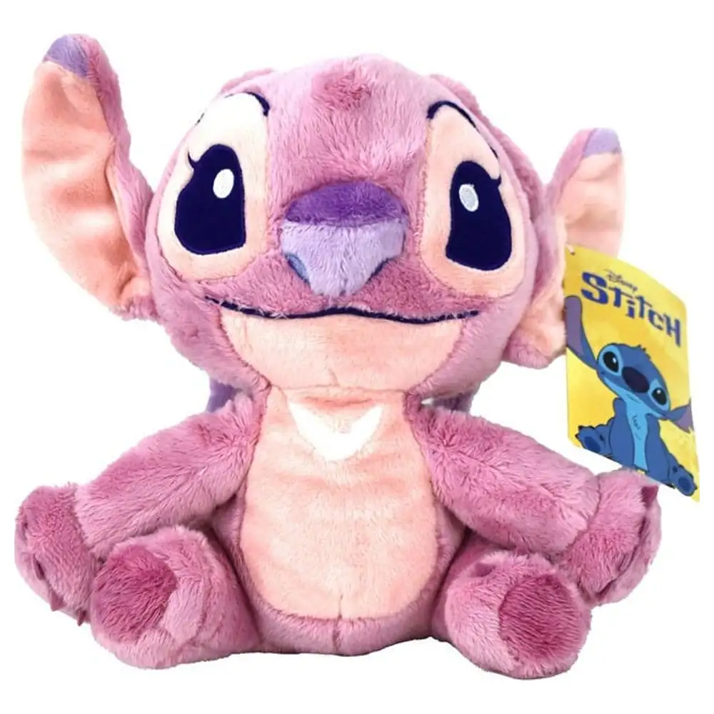 Lifung Disney Lilo and Stitch Angel Core Medium Plush Toy, Embroidered Face, Floppy Ears and Recycled Polyester Stuffing, Pink - PDP2500347
