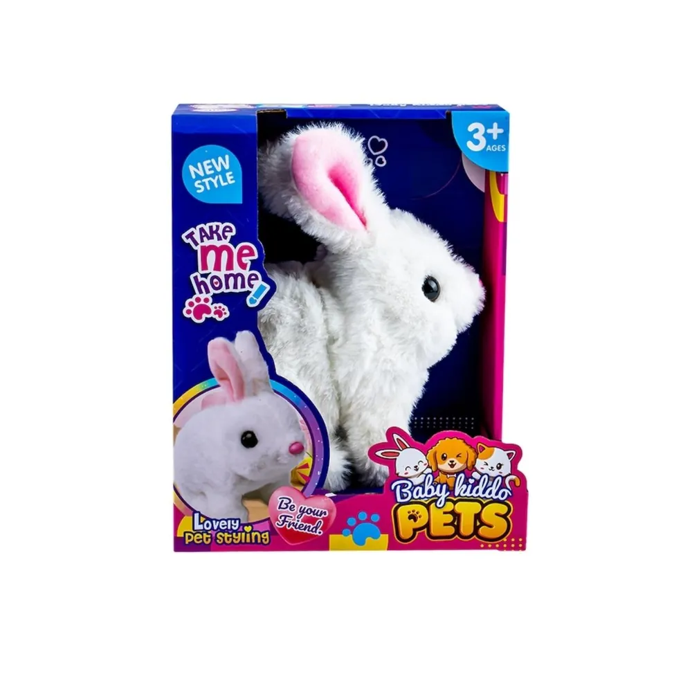 Pet Pals White Rabbit Battery-Operated Toy for Imaginative Pet-Care Stories, Animal Adventures and Companionship Play - 699-94B