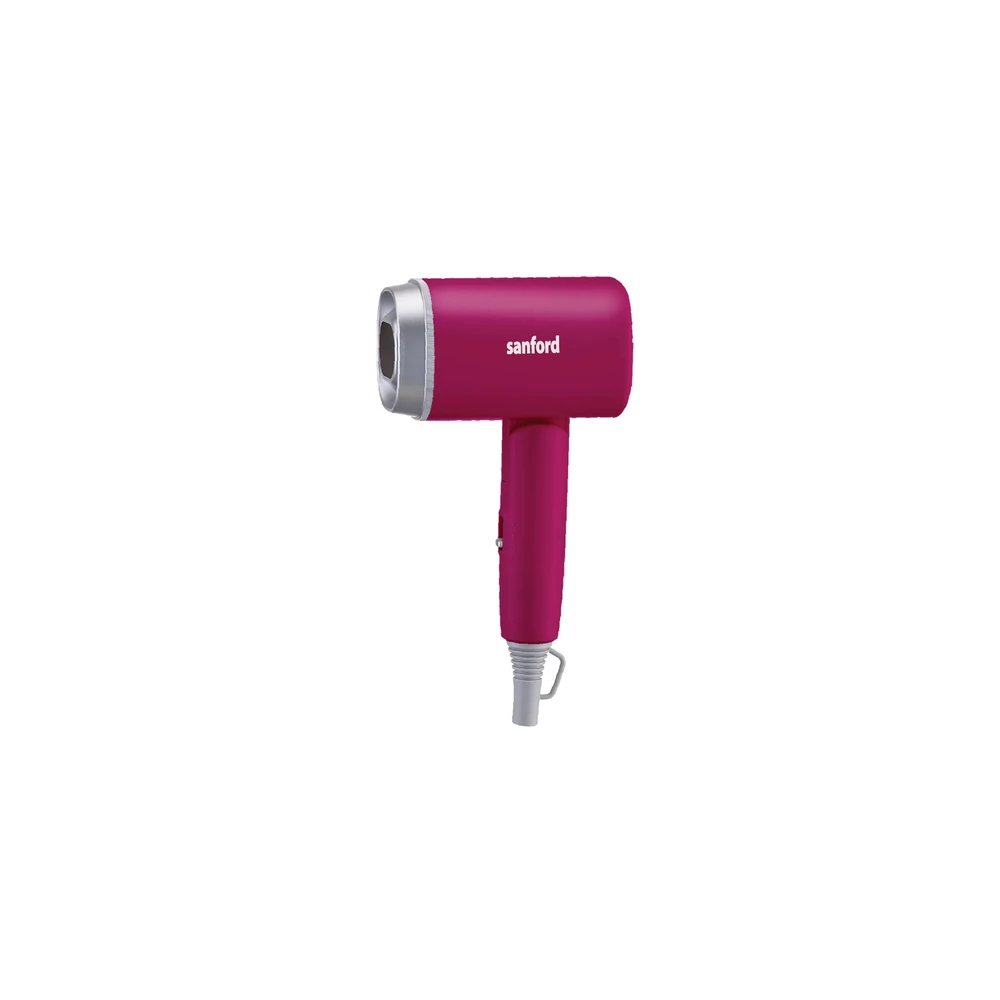 Sanford 1200W Foldable Hair Dryer with 2 Speed and 2 Heat Settings, DC Motor and Hanging Loop for Everyday At-Home Styling - SF9693HD PG