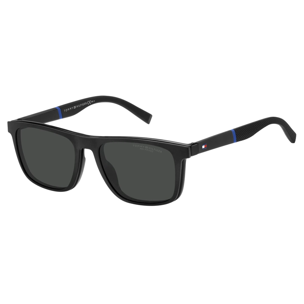 Tommy Hilfiger Mens Rectangular Sunglasses, Grey Polarized Lenses, Full Rim - TH-1903-CS-807 - Image 2
