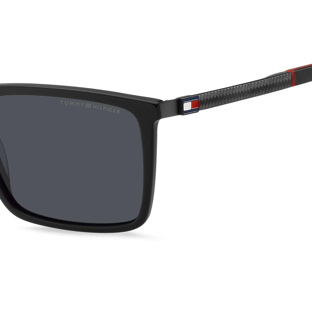Tommy Hilfiger Mens UV Protected Rectangular Sunglasses, Grey Lenses, Full Rim - TH-2077-S-003 - Image 4