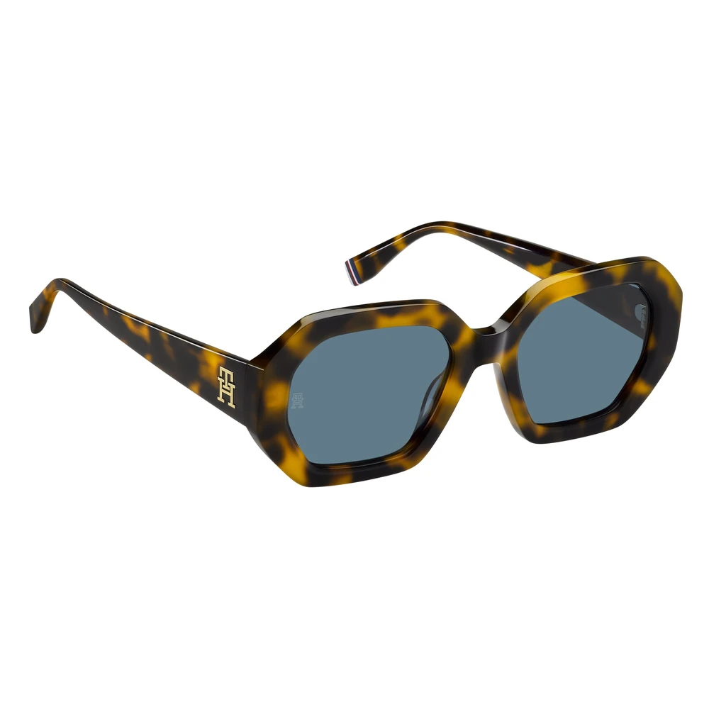 Tommy Hilfiger Womens UV Protected Rectangular Geometrical Sunglasses, Blue Lenses - TH-2155-S-EPZ