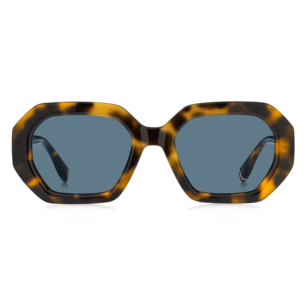 Tommy Hilfiger Womens UV Protected Rectangular Geometrical Sunglasses, Blue Lenses - TH-2155-S-EPZ - Image 3