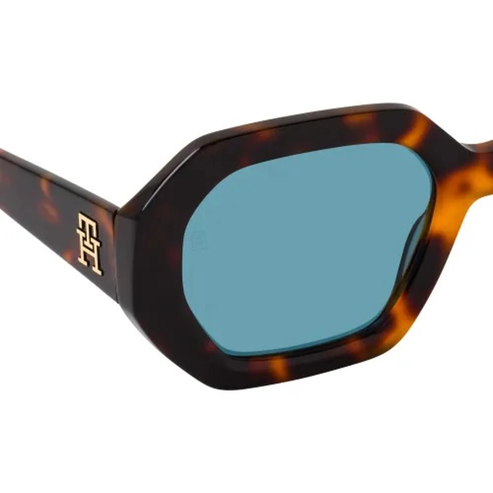 Tommy Hilfiger Womens UV Protected Rectangular Geometrical Sunglasses, Blue Lenses - TH-2155-S-EPZ - Image 4