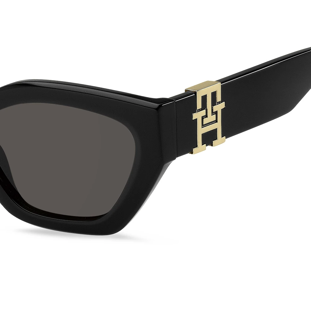 Tommy Hilfiger Womens UV Protected Rectangular Sunglasses, Grey Lenses, Full Rim - TH-1979-S-807 - Image 4