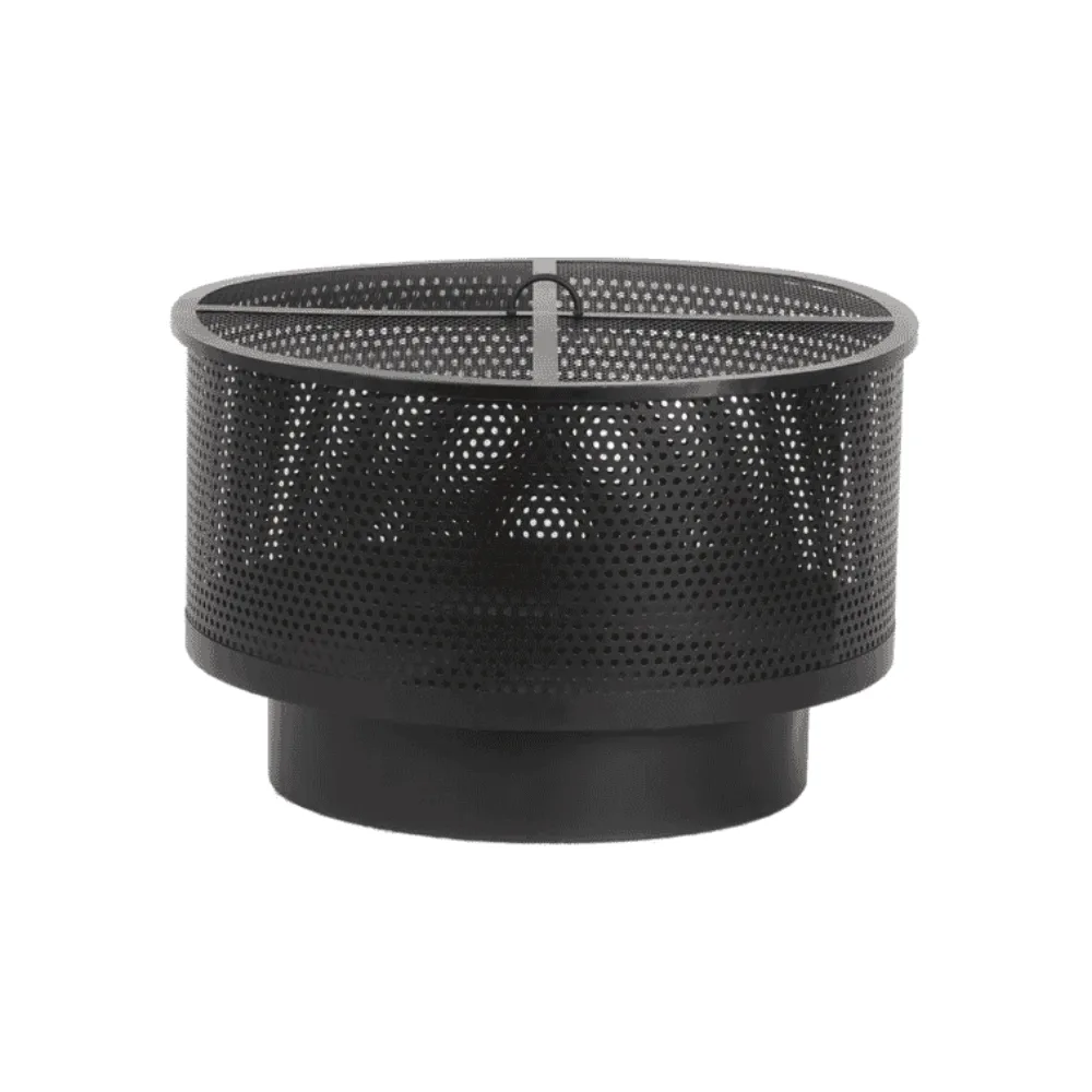 Bad Axe Radiance Perforated Firepit, Durable Steel Fire Bowl, Glowing Flame Effect, Portable Outdoor Fire Pit for Garden, Patio, Desert & Beach - BXFP17