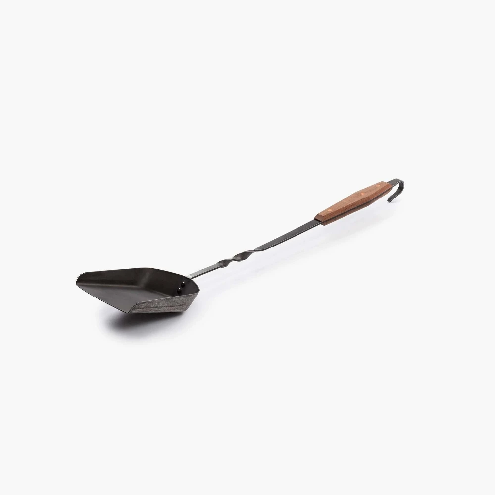 Barebones Cowboy Grill Coal Shovel, Extra-Long Hand-Forged Stainless Steel, Cool-Touch Walnut Handle, Open Fire Tool, Black - CKW-465 - Image 6