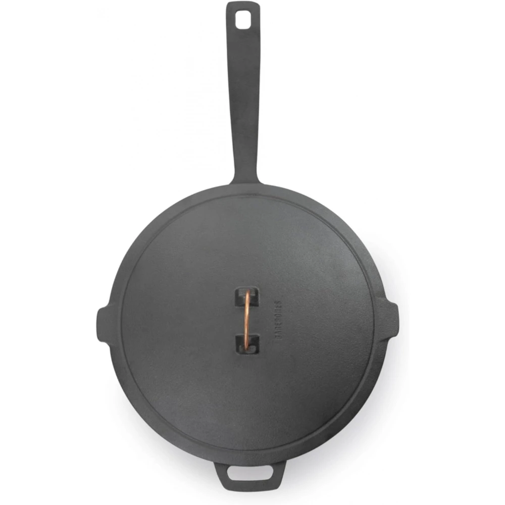 Barebones Enamel Lined Cast Iron Skillet 12 Inch, Smooth Enamel Interior, Easy Clean, For Frying, Searing, Sauteing and Baking, Charcoal - CKW-1105 - Image 2