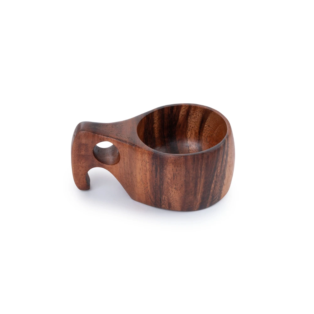 Barebones Kuksa Wooden Drinking Cup 8 oz, Handmade Sustainable Acacia Wood, Ergonomic Handle, Nordic Camp Mug - CKW-1021 - Image 2
