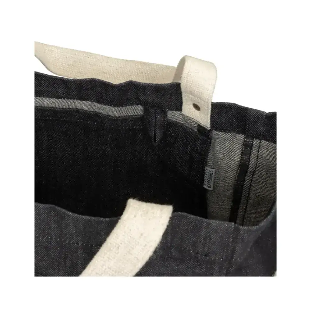 Barebones Neelum 26L Oversized Tote Bag, Heavy-Duty 14.5 oz Waxed Denim, Reinforced Bottom, Adjustable Strap, Travel and Beach Tote, Denim - STC-729 - Image 7