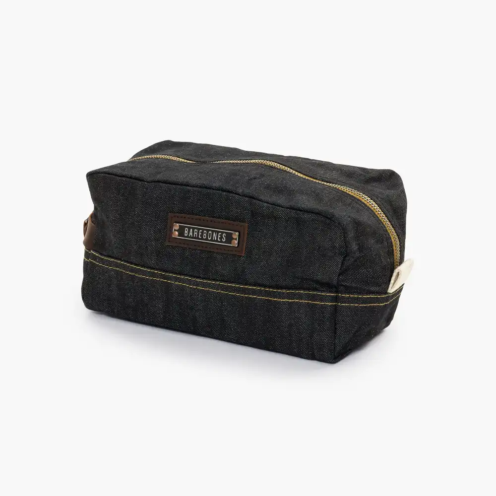 Barebones Neelum 3L Dopp Kit, Water-Resistant Beeswax-Treated Denim Toiletry Bag, For Travel, Camping and Grooming Essentials, Denim - STC-734 - Image 2