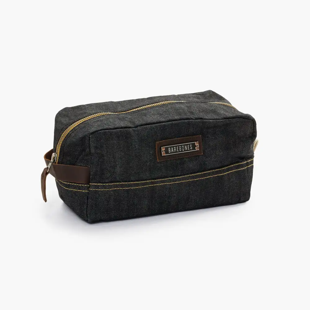 Barebones Neelum 3L Dopp Kit, Water-Resistant Beeswax-Treated Denim Toiletry Bag, For Travel, Camping and Grooming Essentials, Denim - STC-734 - Image 4