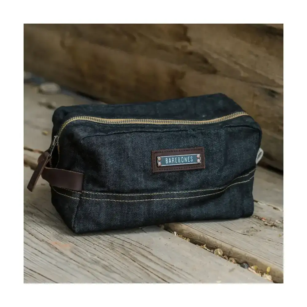 Barebones Neelum 3L Dopp Kit, Water-Resistant Beeswax-Treated Denim Toiletry Bag, For Travel, Camping and Grooming Essentials, Denim - STC-734 - Image 9