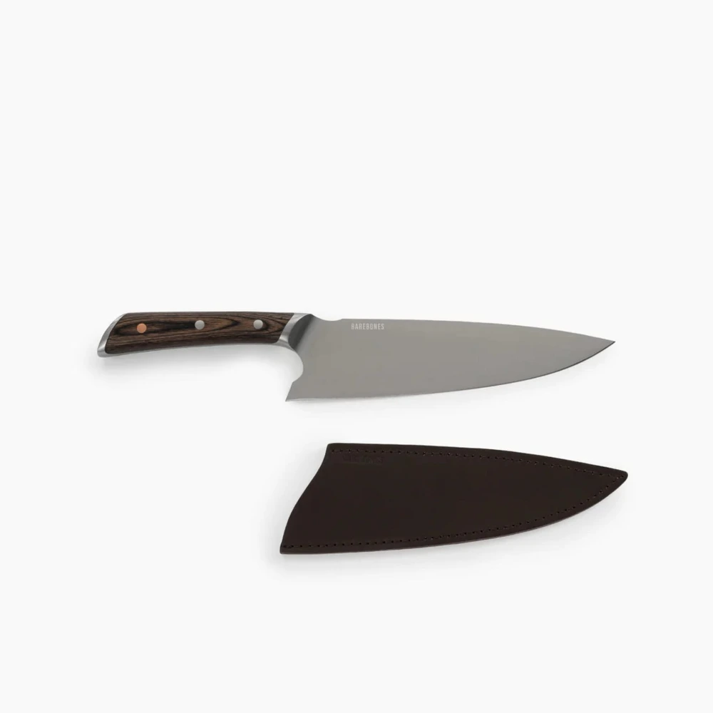 Barebones No 8 Chef Knife, Japanese-Style 50CrMoV15 Stainless Steel Full-Tang Blade, For Culinary Tasks, Pakkawood Handle - CKW-490