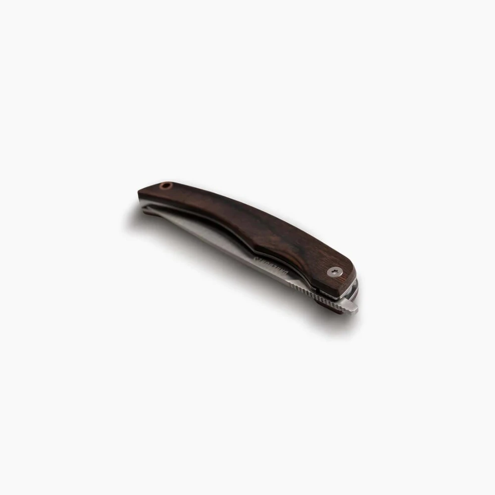 Barebones Solo Folding Knife, 3.5 Inch Locking Stainless Steel Blade, Hardwood Handle, Compact Pocket Knife for Picnic and Travel - HMS-2110 - Image 2