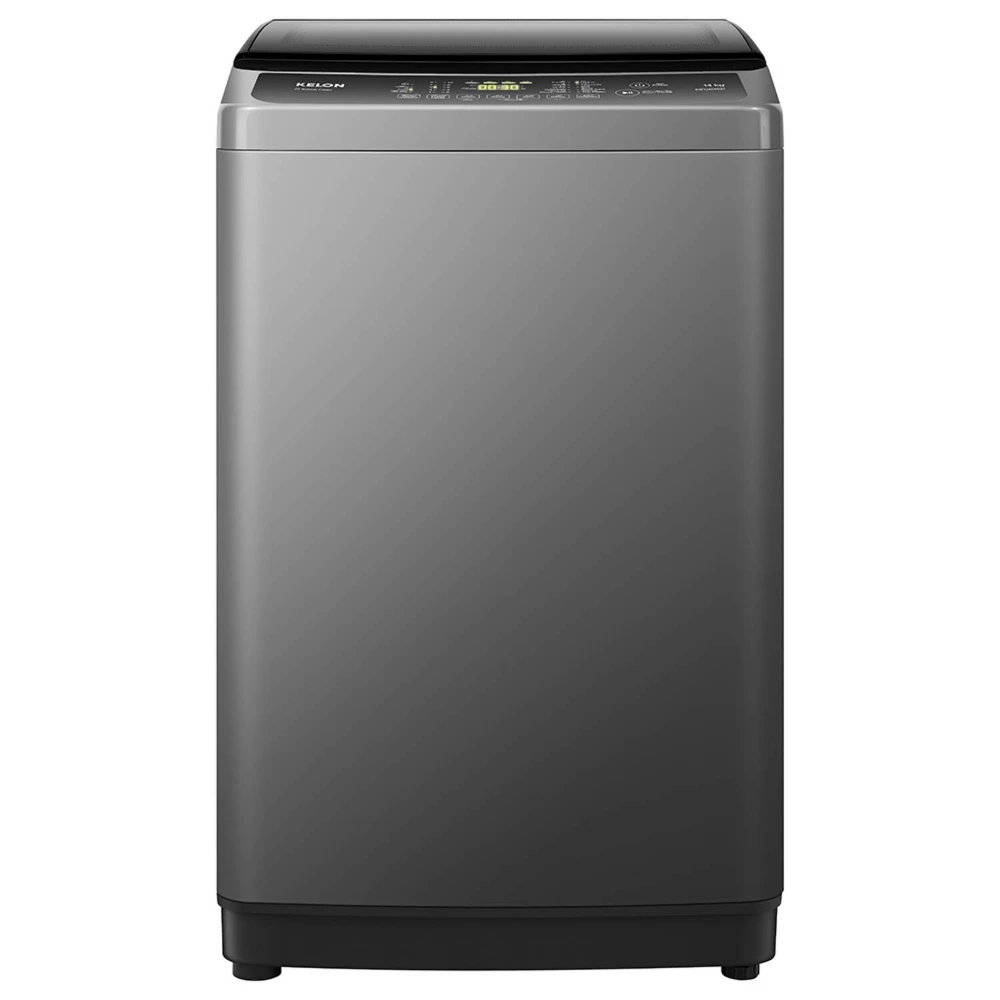 Kelon 14kg Fully Automatic Top Load Washing Machine, Bubble Clean, Air Dry, Fuzzy Logic, Tub Clean, Child Lock - KWTJA1402T