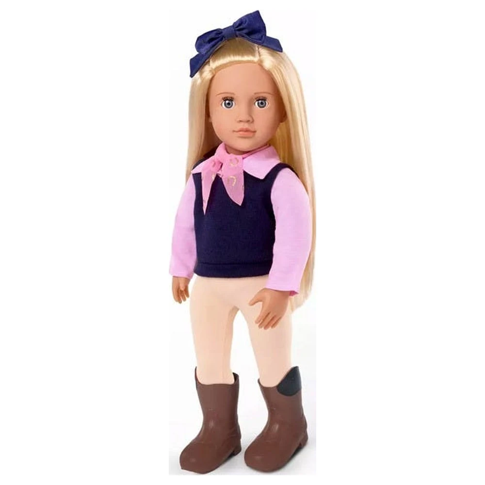 Our Generation Presley Horseback Riding Doll with Riding Outfit, Horseshoe Scarf, Hair Bow and Cowgirl Boots, Light-Blonde Hair, 3 Years+ - BD31734Z