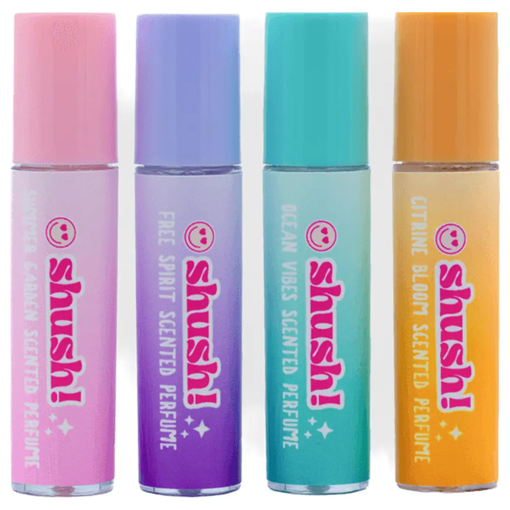 Shush! Cosmic Glow Fragrance Collection, 4 Scented Kids Perfumes with Colour-Coded Caps, Paraben and Phthalate Free, 5 Years+ - 35463