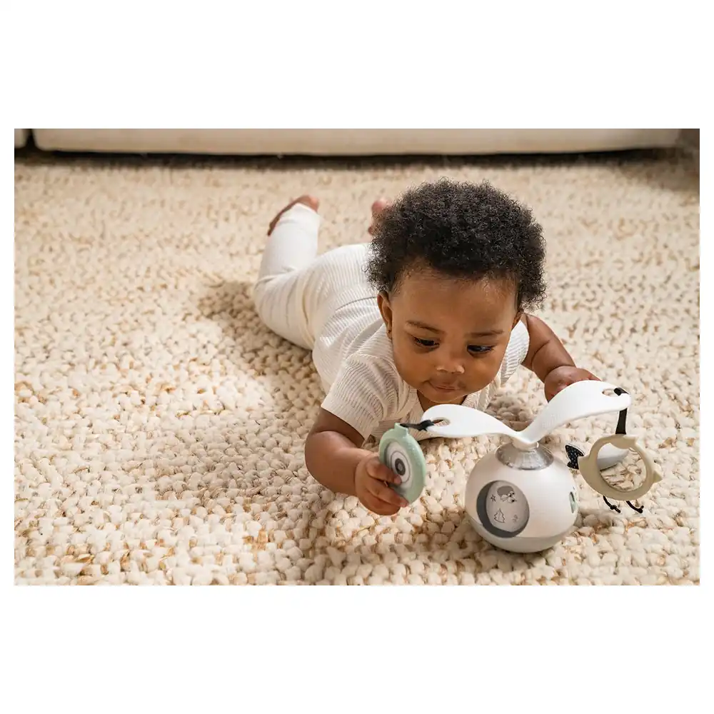 Tiny Love Black and White Decor 2-in-1 Tummy Time Mobile Entertainer with 360 Degree Rotating Arms, Music and Lights, Mirror and Peek-a-Boo Window, 0m+ - 3333130871 - Image 5