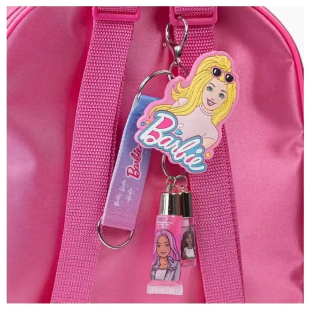 Townley Girl Barbie Plant-Based Lip Gloss Set with Lanyard Keychain, Strawberry Tube and Cotton Candy Wand, 3 Years+ - BB0328GG - Image 2