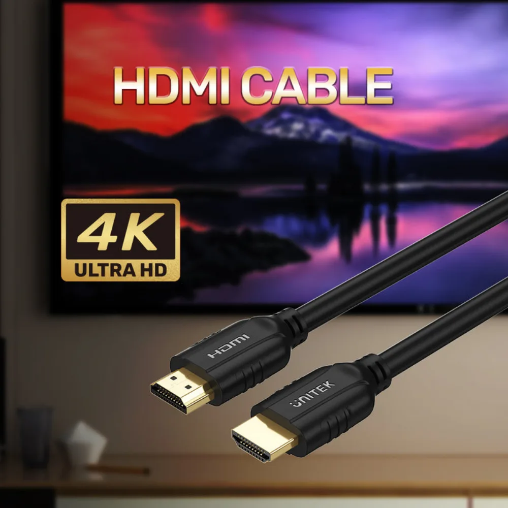 Unitek 3M 4K 60Hz HDMI Cable, HDMI 2.0 18Gbps, HDR, ARC, Dolby & DTS-HD Audio, Copper Conductors, For TV Monitor Projector PS5 & Xbox, Black - C11079BK-3M - Image 5