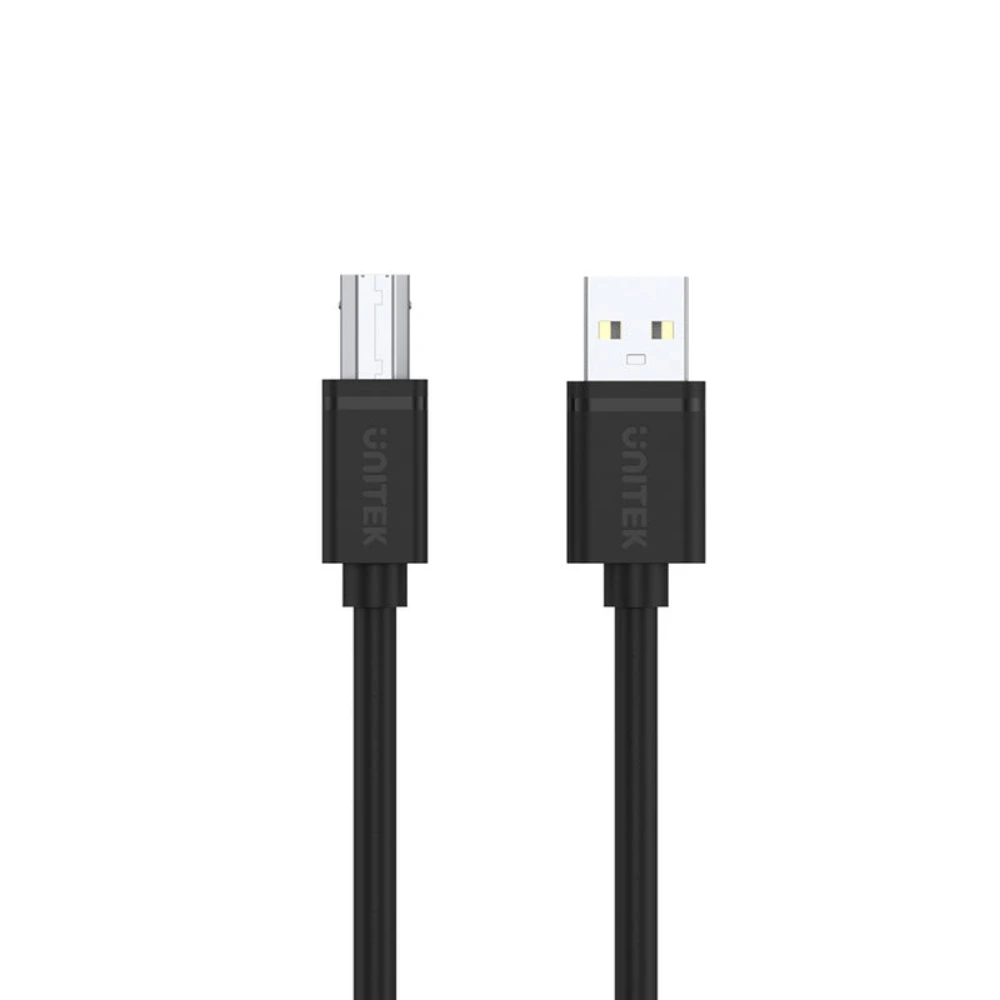 Unitek 3M USB 2.0 USB-A to USB-B Cable, 480Mbps, Printer & Scanner Cable, Durable Grade A Materials, For Printers & External Hard Drives, Black - Y-C420GBK-3M - Image 2