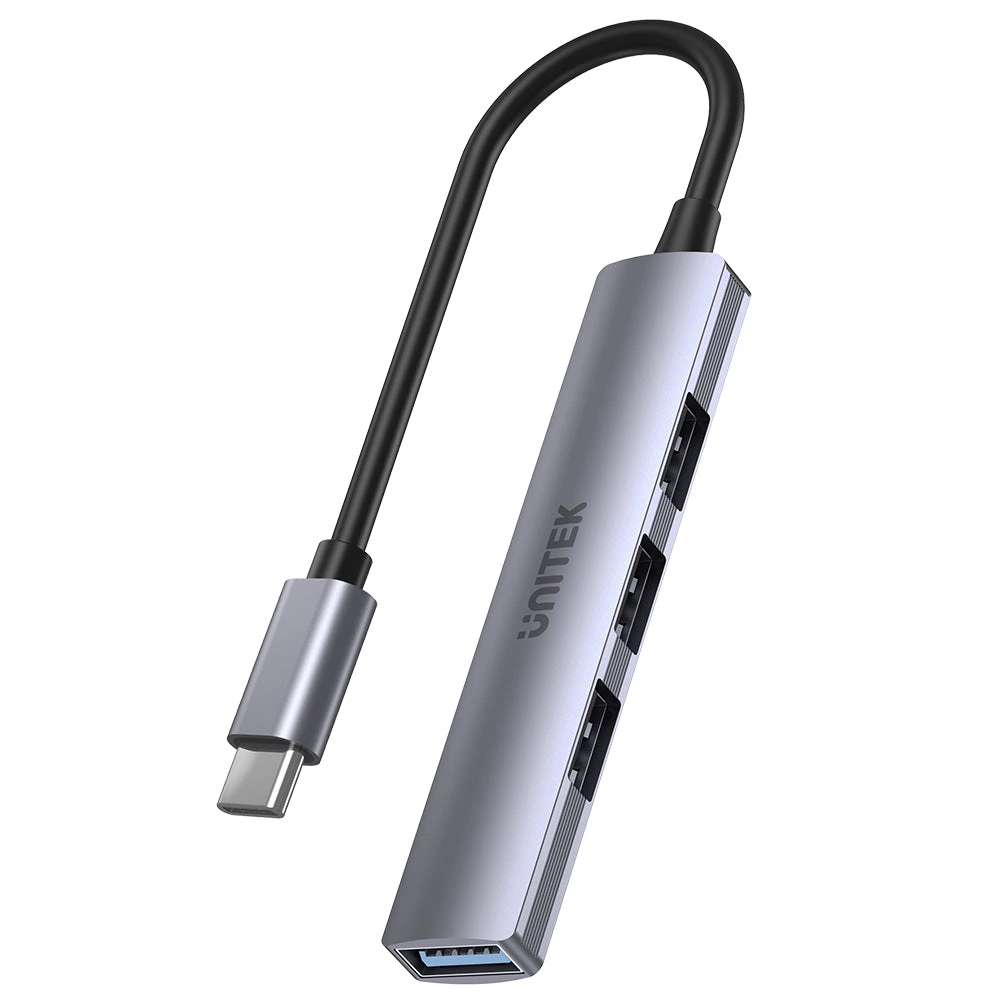 Unitek 4-in-1 USB-C Hub, 5Gbps, 4 USB-A Ports, 480Mbps, Compact Design - H1208B