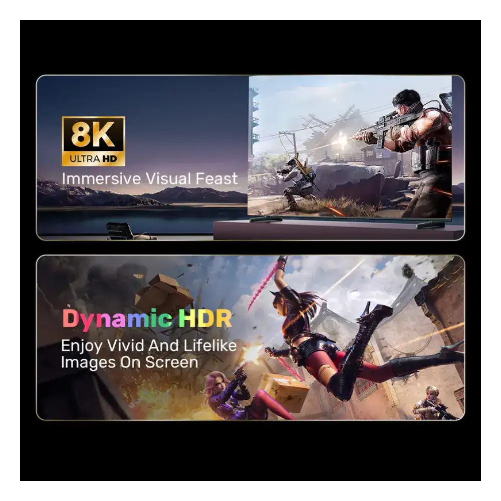 Unitek 8K DisplayPort 1.4 Cable 2M, 8K 60Hz, 4K 120Hz, 2K 240Hz, 32.4Gbps, Dynamic HDR, DSC 1.2, HDCP 2.3, Aluminium Housing, For Gaming Monitors, Space Grey - C1628GY01-2M - Image 5
