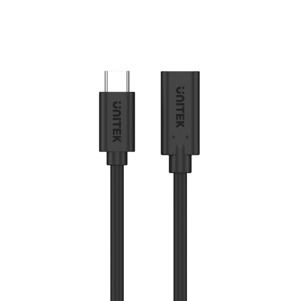Unitek Full-Featured USB-C Extension Cable, 4K 60Hz Video, 100W PD, 10Gbps USB 3.2 Gen2, Male to Female, For Nintendo Switch & USB-C Devices, Black - C14086BK
