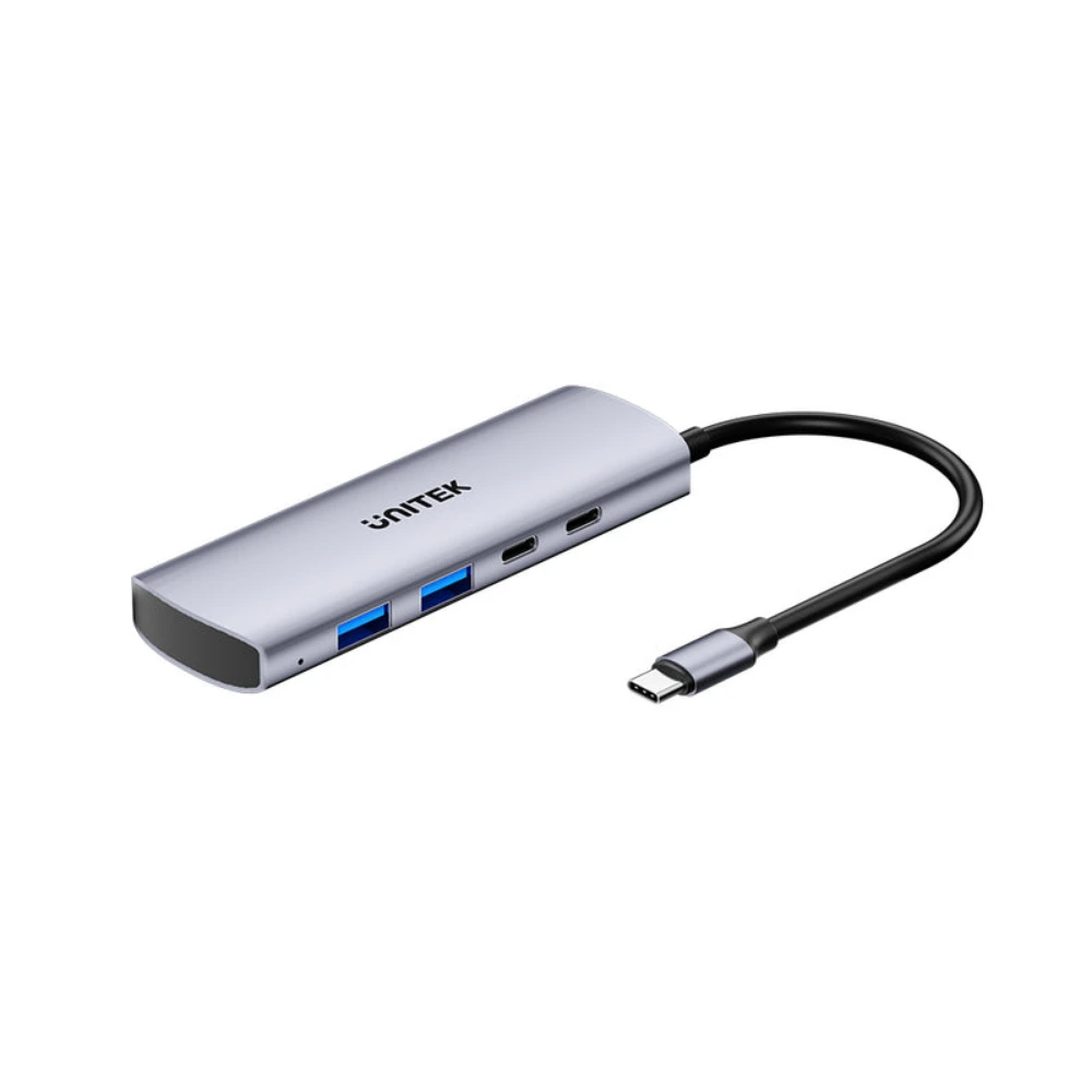 Unitek uHUB Q4 4-in-1 10Gbps USB-C Hub, 2 x USB-A & 2 x USB-C 10Gbps Ports, USB-C 5V 3A Power Input, Aluminium Design, 30cm Cable, Space Grey - H1112DGY01 - Image 3