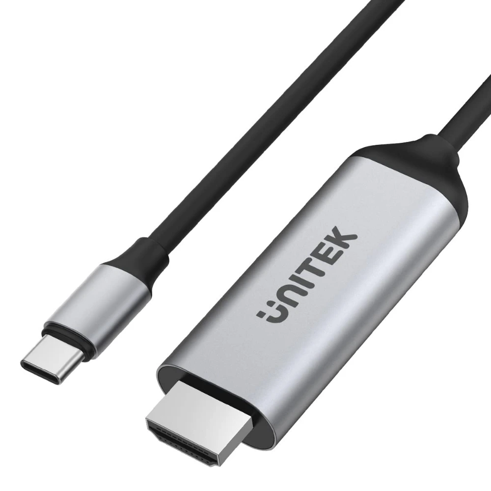 Unitek USB-C to HDMI 4K Cable, 1.8M, 4K 60Hz, HDCP 2.3 High-Speed Video Cable for Laptop, Monitor, TV and USB-C Devices for Home and Office, Space Grey - V1423A
