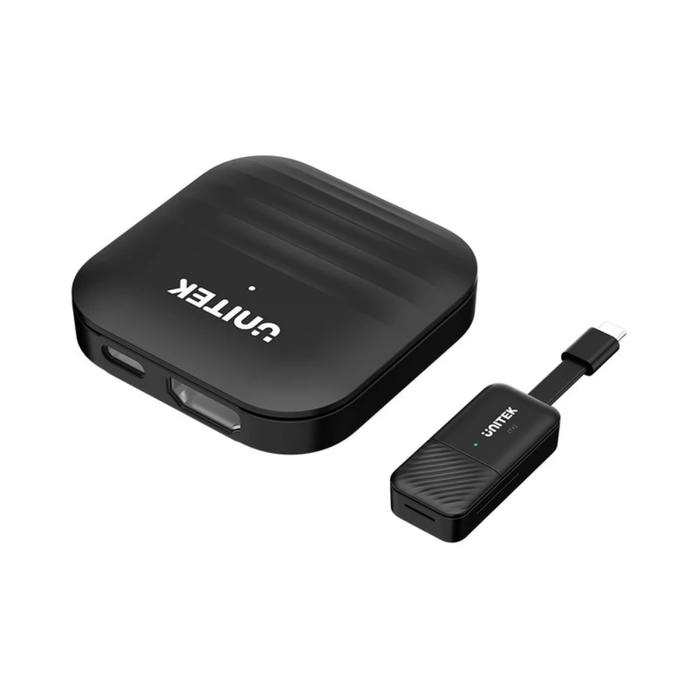 Unitek USB-C Wireless HDMI Extender Kit, Transmitter & Receiver, 1080p 60Hz, Up to 50M Range, No App or Wi-Fi Needed, Plug and Play, Low Latency, Black - V1184A01 - Image 2