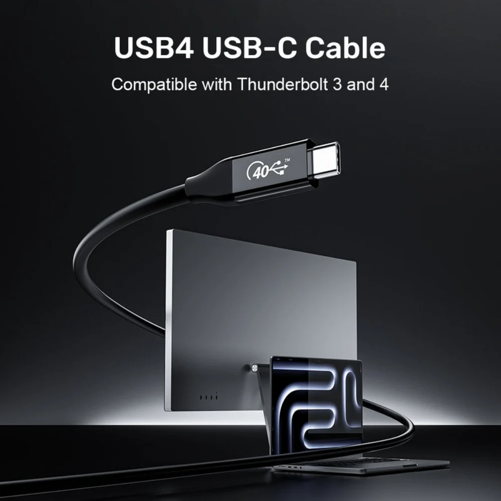Unitek USB4 USB-C Cable 2M, 240W Power Delivery, High-Speed Data, Ultra HD Display Output, Thunderbolt 3 & 4 Compatible, For Laptops & Monitors, Black - C14100ABK01-2M - Image 5