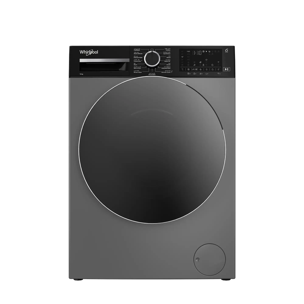Whirlpool 10kg Freestanding Washing Machine, 1400 RPM, Inverter Motor, SteamCure, Digital Display, Grey - WFL 10143DU SBME