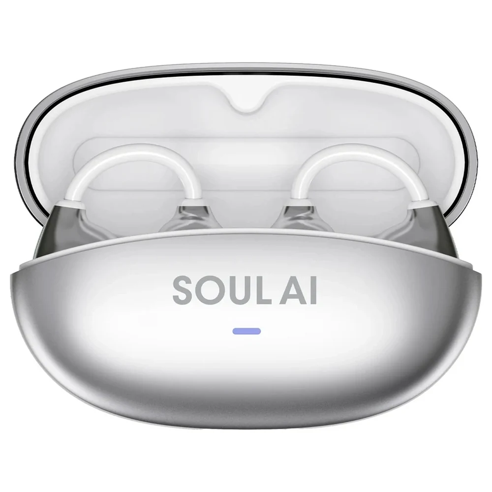 Xcell Soul AI Open-Ear Clip-On Wireless Earbuds with Real-Time Call Translation in 160+ Languages, 13mm Drivers, Dual-Mic ENC, Up to 30-Hour Battery with USB-C Case, Silver - XL-SOUL-CLIP-AI-SIL - Image 3