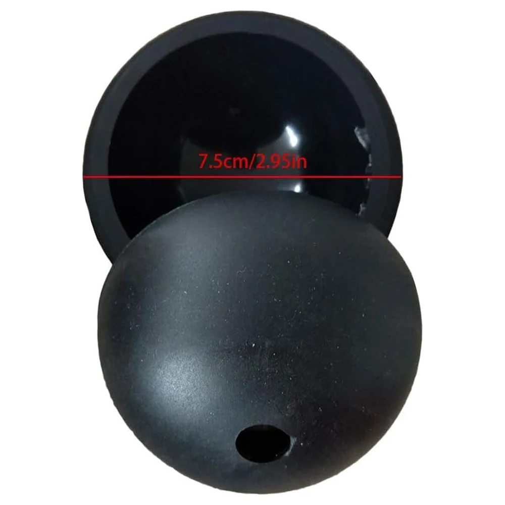 AGAWA Silicone Ice Ball Mold 2 Pack, 7.5 cm Round Sphere Ice Maker with Built-In Funnel Fill Hole for Whiskey and Cocktails, Black - Image 6