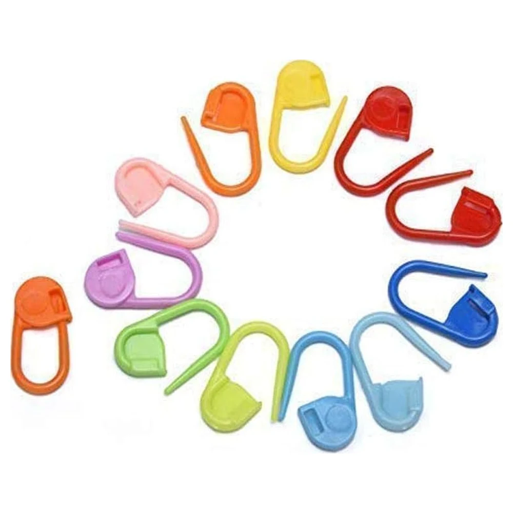 BESMEILYIN Locking Stitch Markers Set 300 Pieces in 10 Colours, Plastic Knitting and Crochet Clip Markers with Compartment Storage Boxes - Image 2