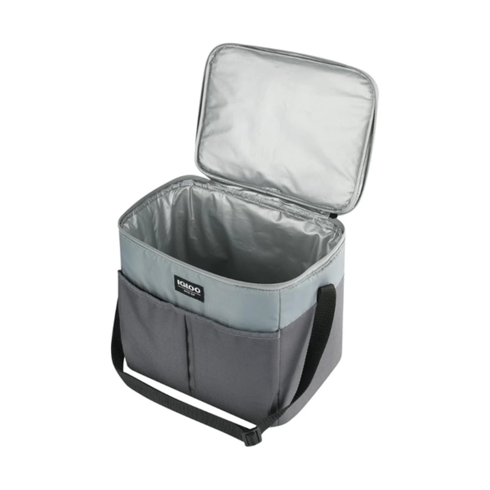 Igloo HLC 12 Can Hard Liner Cooler Bag, Removable Hard Liner, MaxCold Insulation, Shoulder Strap, Antimicrobial, Grey - 97000164137 - Image 2