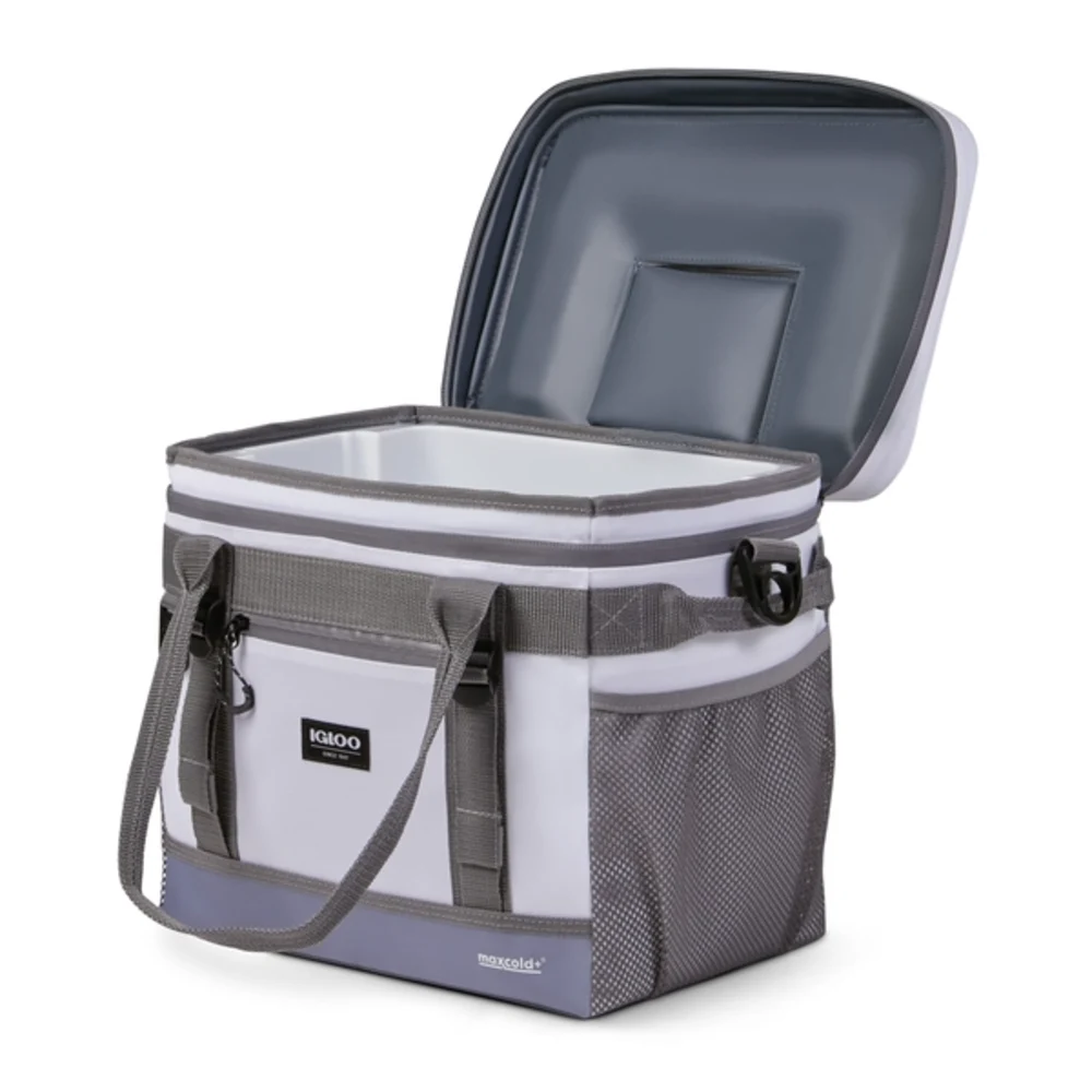 Igloo HLC 24 MaxCold Ascent Cooler Bag, Removable Hard Liner, MaxCold Plus Insulation, Water Resistant, Quick Hatch Lid, White - 00061356 - Image 4