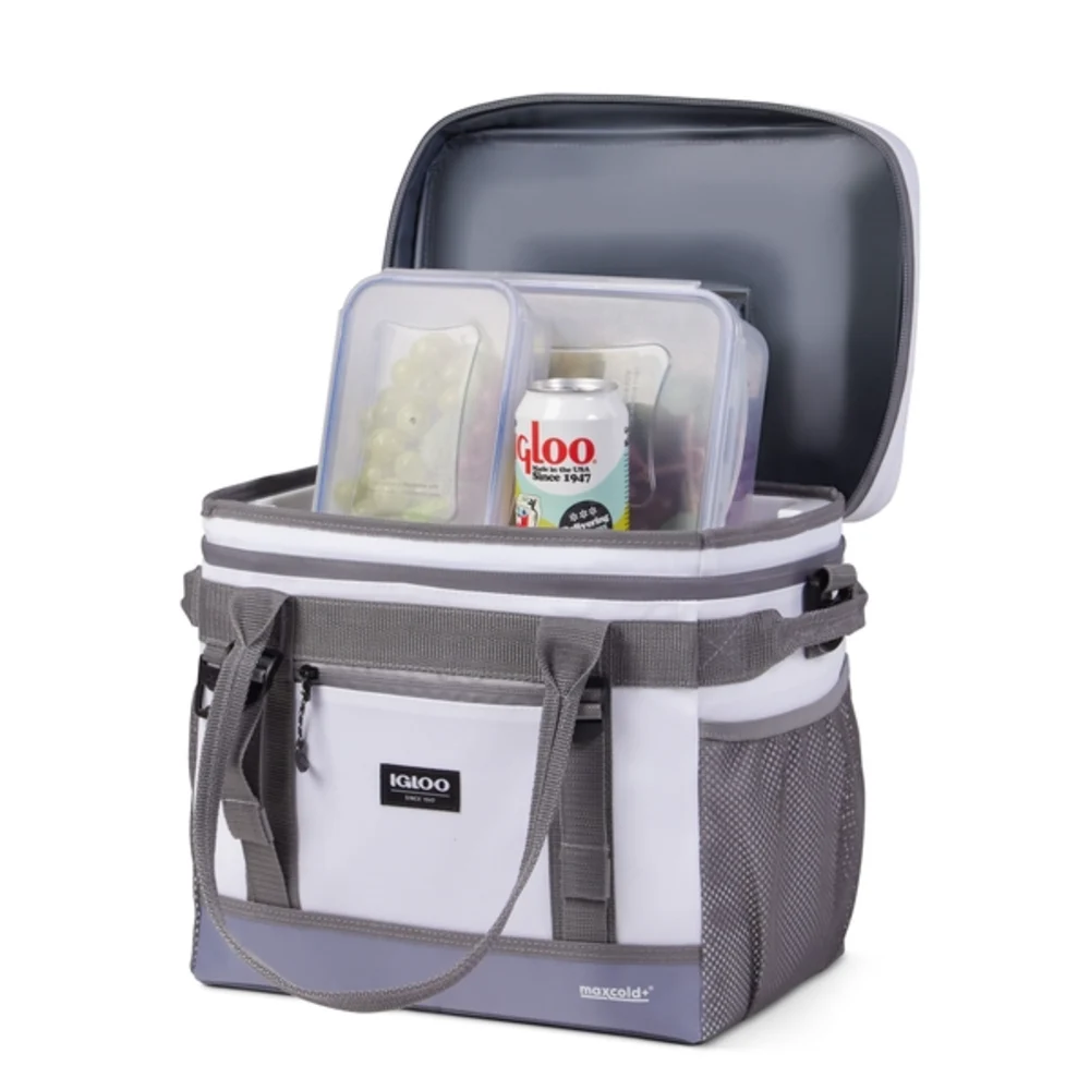 Igloo HLC 24 MaxCold Ascent Cooler Bag, Removable Hard Liner, MaxCold Plus Insulation, Water Resistant, Quick Hatch Lid, White - 00061356 - Image 5