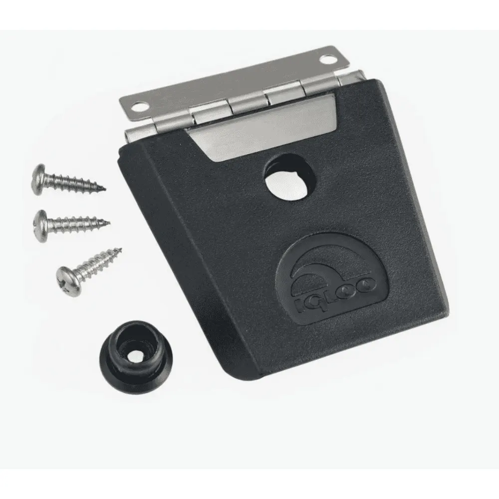 Igloo Hybrid Cooler Latch Universal Fit 50 to 165 Quart, Stainless Steel and Plastic Replacement Latch with Post and 3 Screws, Black and Stainless Steel - 00024029