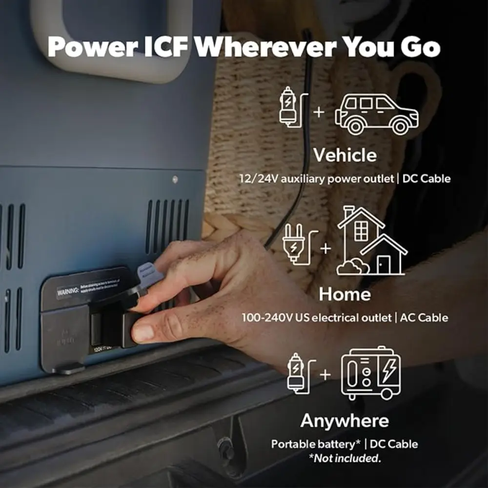 Igloo ICF 18 Portable Compressor Fridge Freezer 20 Quart, Iceless Electric Cooler, 12V 24V DC and AC, Car and Camping Fridge, Blue Mist - 00032989 - Image 10