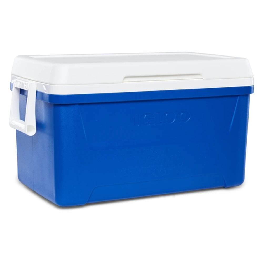 Igloo Laguna 48 Quart Cooler Box, Curved Body-Hugging Design, Fold-Flat Bail Handle, Cool Riser, Stackable Ice Chest, Majestic Blue - 00050061 - Image 2