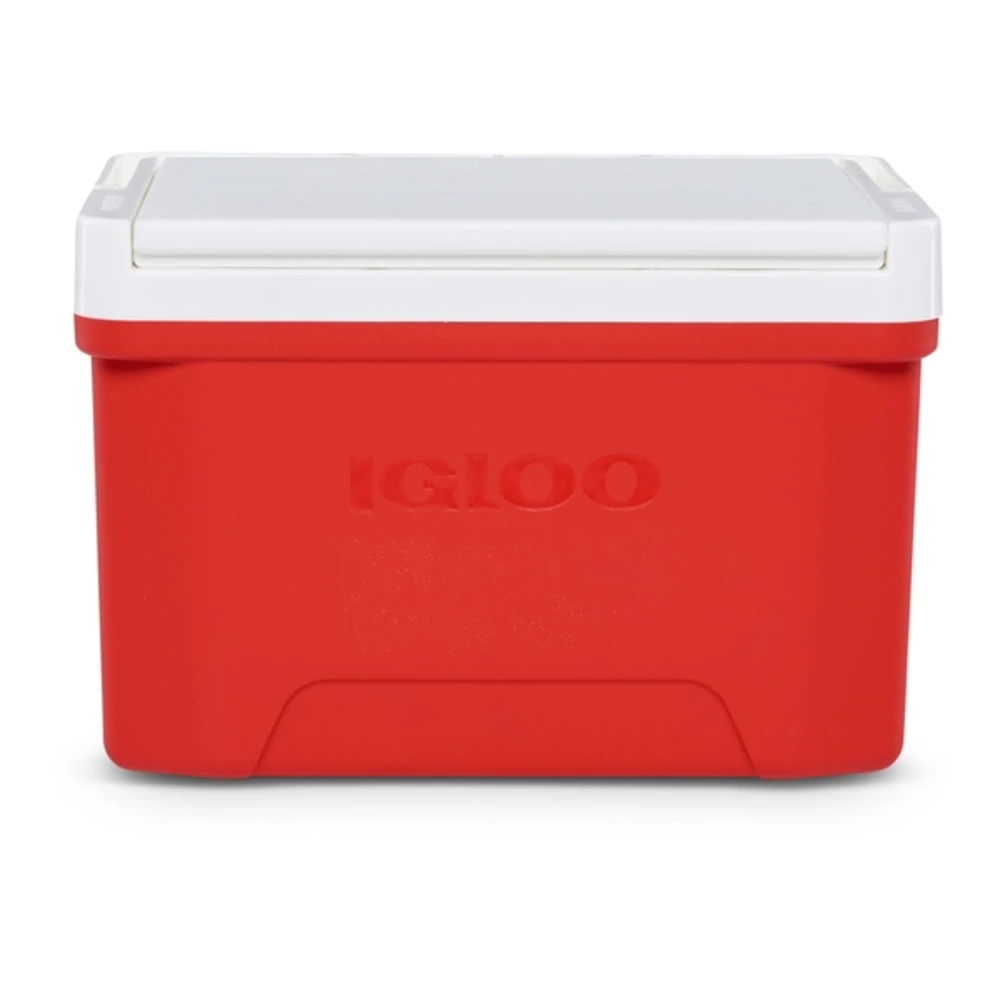 Igloo Laguna 9 Quart Cooler Box, Lunch Cooler with Reversible Tray Lid and Cup Holders, Cool Riser, Fold-Flat Handle, Red Star - 00032479